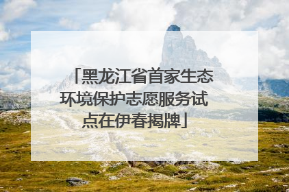 黑龙江省首家生态环境保护志愿服务试点在伊春揭牌