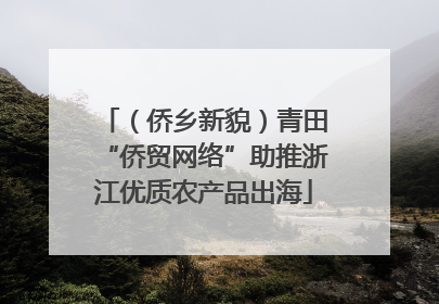（侨乡新貌）青田“侨贸网络”助推浙江优质农产品出海