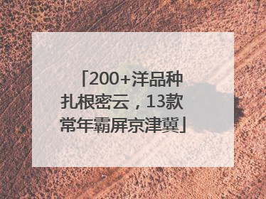 200+洋品种扎根密云，13款常年霸屏京津冀