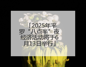 2025年平罗“八点半”夜经济活动将于6月13日举行