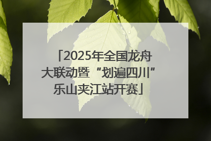 2025年全国龙舟大联动暨“划遍四川”乐山夹江站开赛