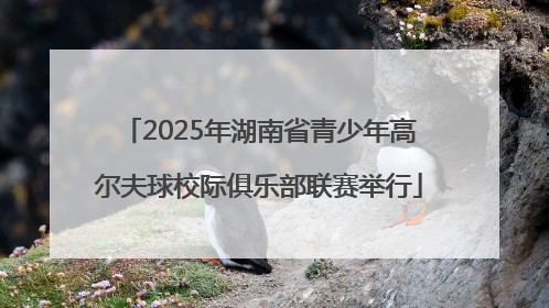 2025年湖南省青少年高尔夫球校际俱乐部联赛举行