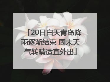 20日白天青岛降雨逐渐结束 周末天气转晴适宜外出