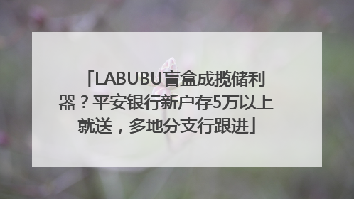 LABUBU盲盒成揽储利器？平安银行新户存5万以上就送，多地分支行跟进